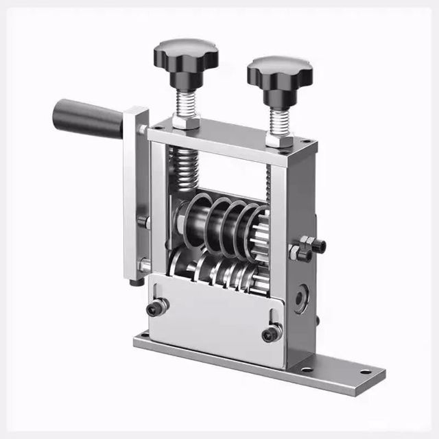 Manuelle Kabelschälmaschine,Kabelschälmaschine für 3-17 mm Kabel, Kabel Abisolierer Maschine mit 6 Kanälen und 5 Klingen mit Abnehmbarem Griff (Silver)