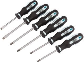 DRAPER 995/S6 Soft Grip Schraubendreher Set, blau, 6
