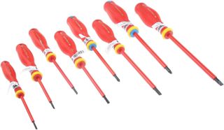 FACOM 5-tlg. PROTWIST Borneo Schraubendreher-Set ATD.J5TVEPB (isoliert, VDE-konform, für Elektriker & sicheres Arbeiten an spannungsführenden Leitungen bis 1000V, korrosionsbeständig)