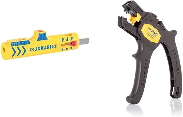 Hesse Super-Entmanteler Jokari für Kabel 8-13 mm, 460238.0 & 20050 Abisolierzange Super 4 plus