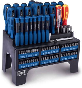 Scheppach Schraubendreher Set 100 teilig & Bitset | Chrom-Vanadium-Stahl