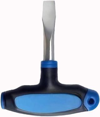T-Griff 10mm Schlitz Schraubendreher,Schraubendreher Lang Mit Flach Kopf Ergonomischer Kunststoff,Griff Schlitzschraubendreher,für Filmsets Werkstatt Mechaniker Montagewerkzeug,Befestigen Und Lösen