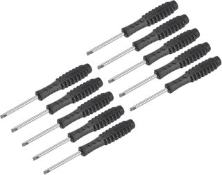 sourcing map 10Stk Mini Schlitz Schraubendreher, 3,0 mm Flachkopf