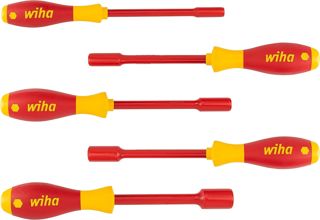Wiha Steckschlüssel Schraubendreher Set SoftFinish® electric (29466) 5 tlg. I für Außensechskantschrauben I 5,5mm 7mm 8mm 10mm 13mm I für Elektriker