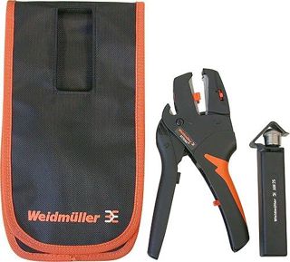 Weidmüller Stripax® Abisolierzange 0,08... 10 mm² - Abmantelwerkzeug AM25 - Gürteltasche aus Kordura Material