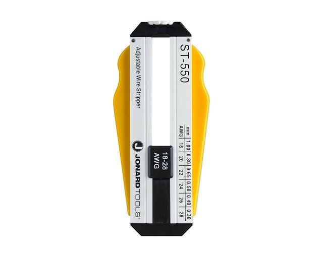 Jonard Tools ST-550 Präzisions-Abisolierzange aus ABS, 18-28 AWG, Gelb