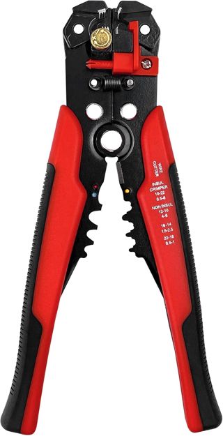 Relota Automatische Abisolierzange, Schneidzange 200mm, Drahtschneider 500g, Crimpzange 3 in 1, Abisolierwerkzeug für 10-24 AWG Volldraht, Abisolierzangen zum Abisolieren, Schneiden und Crimpen