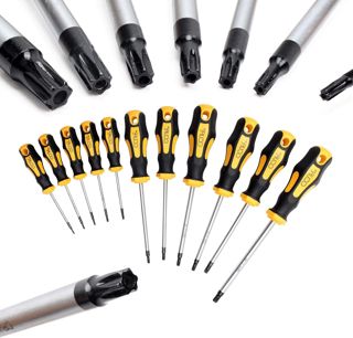 CCLIFE Torx Schraubendreher Set TX T6-T40 11-tlg Magnetisch ohne Bohrung