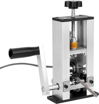 QWORK® Robuste Kabelschälmaschine für Drähte Ø1-25mm, Erstellbare Kabeleinführung Löcher, Manueller Betrieb & Bohrbetriebener Betrieb