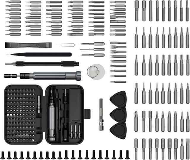 Feinmechaniker Schraubendreher Set: 150 Stück S2 Werkzeugstahl Präzisions Schraubendreher Set, Magnetischer Mini Schraubenzieher Set für Smartphone, Laptop, Uhr, Brille, Konsole, schwarze Box