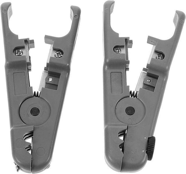 Lurrose 2 Stück Abisolierzange für Kabel und Leitungen 3,2-9mm Kunststoff Metall Ergonomisch Kompakt für Elektriker Montage und Reparatur