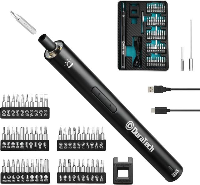 DURATECH Präzisions-Elektroschraubendreher-Set mit 50 Bits