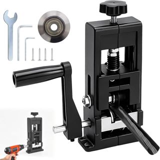 Kabelschälmaschine, 1-25mm Abisolierwerkzeug, Manueller Kabelabisolierer, Kabelabisoliermaschine mit Handkurbel, Kabelentmanteler für Schneiden von Abisolierschrott