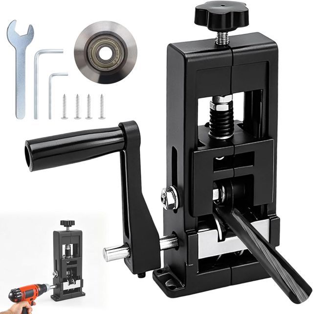 Kabelschälmaschine, 1-25mm Abisolierwerkzeug, Manueller Kabelabisolierer, Kabelabisoliermaschine mit Handkurbel, Kabelentmanteler für Schneiden von Abisolierschrott