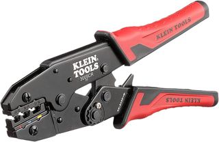 Klein Tools 80013 Kabel-Werkzeug-Set mit automatischer Abisolierzange und Ratsche, isolierter Terminal-Crimper, tolles elektrisches Werkzeugset, 2-teilig