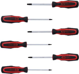 KS Tools 159.0040 ERGOTORQUEplus Schraubendreher-Satz, 6-tlg., TX mit Bohrung