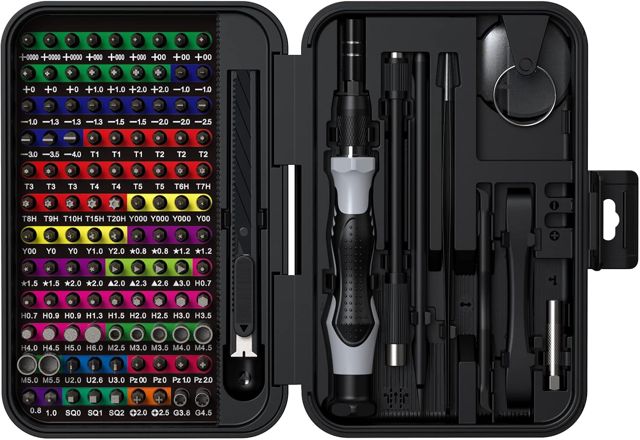 132 in 1 Feinmechaniker Schraubendreher, Werkzeug Set, Screwdriver Präzisionsmechanik Kit, DIY Präzisionselektronik Reparatur Kit für Laptop, Tablet, Uhr, Kamera, Brille, Xbox