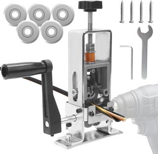 Qivine Kabelschälmaschine für 1-25mm Kabel mit Handkurbel & Bohreranschluss