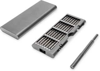 DIGITUS Präzisionsschraubendreher-Set 115-teilig – Feinmechaniker Werkzeug für Handy, Laptop, PC, Spielekonsolen, Uhren, Brillen – Bits aus S2 Werkzeugstahl – Reparatur-Set