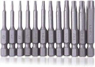 11 Stück 200mm Lang T6-T40 Torx Schraubendreher Bit Set Sternenkopf Bohrer