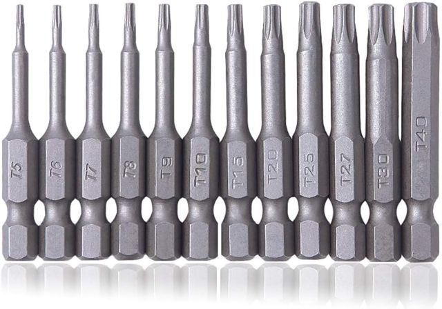 11 Stück 200mm Lang T6-T40 Torx Schraubendreher Bit Set Sternenkopf Bohrer
