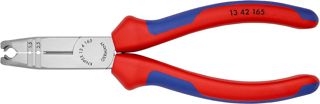 KNIPEX Abmantelungszange schwarz atramentiert, mit Mehrkomponenten-Hüllen 165 mm (SB-Karte/Blister) 13 42 165 SB
