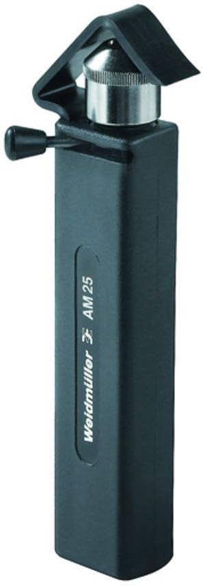 Weidmüller Abmantelwerkzeug AM 25 (für PVC-Rundkabel ø 6-25 mm, inkl. Ersatzklinge, Länge 135 mm, Abmantelmesser mit arretierbarer Klinge) 480783