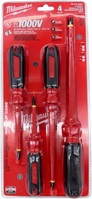 Milwaukee 48-22-2204 Isolierter Schraubendreher, 4-teilig