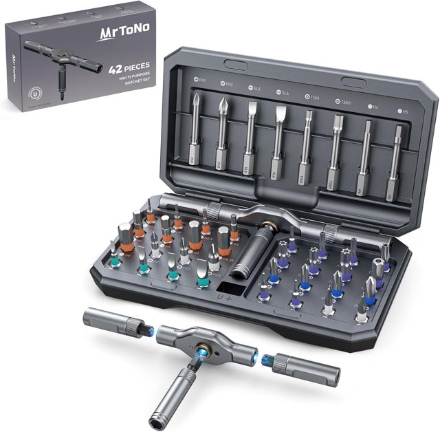 42 in 1 Magnetischer Schraubendreher, Schraubendreher Set, Multi Bit-Schraubendreher Set mit Aufbewahrungskoffer, Screwdriver Set für Computer, Brillen, Fahrräder, Uhren, Möbel und Heimwerkerarbeiten