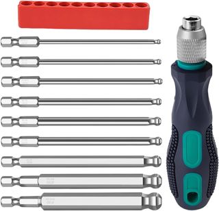 9-teiliges Kugelkopf Sechskant Bit Set, 100 mm, mit Griff