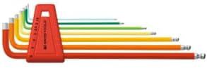 PB Swiss Tools Sechskant-Winkelschraubendreher-Satz, lang, pulverbeschichtet, 7-teilig
