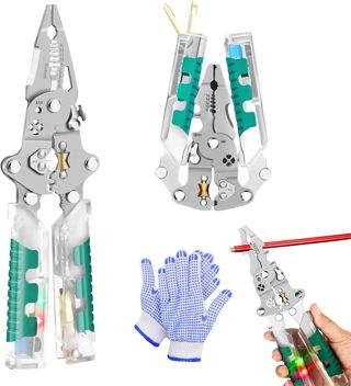 Elektrische Abisolierzange, 8-in-1-Elektriker-Zange, Multi, 18-in-1, faltbare Abisolierzange, Tester, Elektriker, Reparaturwerkzeug, Fixierwerkzeuge