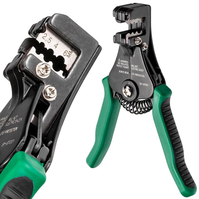 hb-digital Abisolierzange Automatisch für Solarkabel Ø 2.5/4 / 6 mm² Präzisions-Abisolierwerkzeug Kabelabisolierer Leitung, wire stripper tool kit