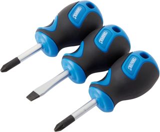Draper Tools Soft-Grip-Stubby-Schraubendreher-Set (3-teilig)