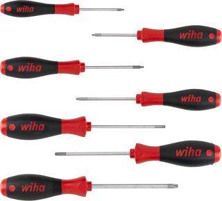 Wiha Schraubendreher Set SoftFinish® (01299) 7 tlg. I Schraubenzieher Satz für Alltag, Handwerk, Industrie I Schraubwerkzeug TORX