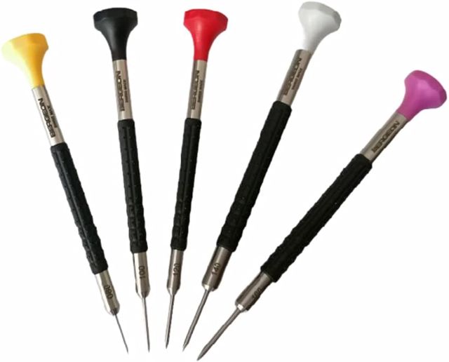 Bergeon 6899-P05 Set mit 5 Schraubendrehern für Watchmaker, 5 verschiedene Größen