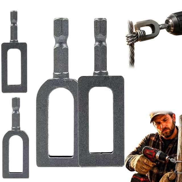 Drahtdrehwerkzeug für elektrische Bohrmaschinen, 2 Stück – Draht-Twister-Werkzeug für Bohrer, robuster Draht-Twister für Bohrer mit 6,35 mm Sechskantschaft, professionelle Drähte zum Verdrehen von