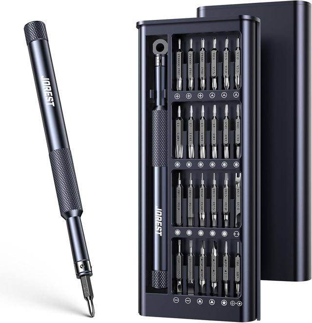 JOREST 25 in 1 Feinmechaniker Schraubendreher Set, Pocket Tragbares Mini Werkzeug mit Torx T5, Reparatur Kit für Macbook, Laptop, PS4, PS5, iphone, Brille, Uhren, Xbox, Bike, Toy usw