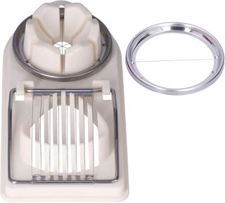 Edelstahl -Eierschneider sicher leicht zu bedienen für hart gekochte Eierküchen -Gadget (Weiß)