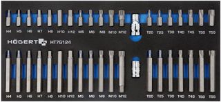 Högert Technik, 40er-Set Schraubendreher-Bits, EVA-Einsatz, HT7G124