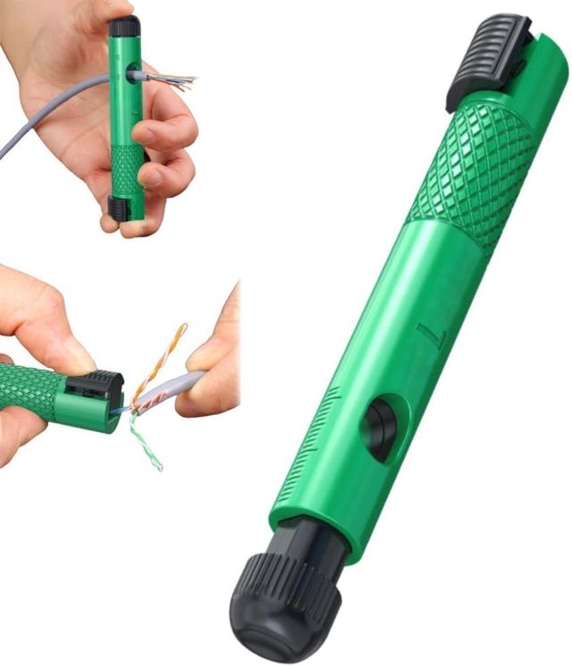 Pen-Style Netzwerkabel Abisolierer SK5 Stahl, für Cat6/Cat7  Grün 120mm