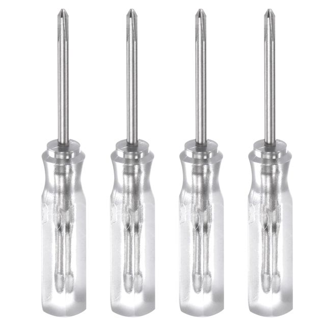 QUARKZMAN 8 Stück PH0 Mini Kreuzschraubendreher Set Kleine Schraubenzieher Set 1.5mm Magnetisch Kreuzkopf 45mm Länge Feinmechaniker Schraubendreher Set für Reparatur Werkzeug Set, Klar
