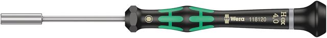Wera 4 mm Präzision Sechskant Steckschlüssel-Schraubendreher, Länge 157 mm/Klinge 60 mm