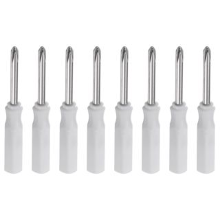 QUARKZMAN 8 Stück PH1 Mini Kreuzschraubendreher Set Kleine Schraubenzieher Set 2.5mm Magnetisch Kreuzkopf 45mm Länge Feinmechaniker Schraubendreher Set für Reparatur Werkzeug Set, Weiß