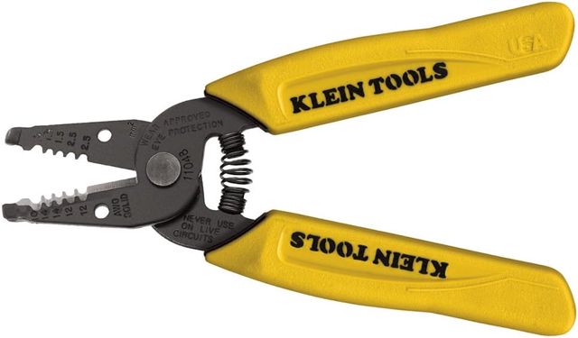 Klein Tools 11049 Abisolierzange, Made in USA, kompakt, leicht, gehärteter Stahl, präzisionsgeschliffen, für Litzen