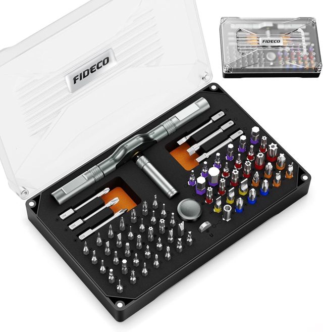 74 in 1 Ratschen Magnetischer Schraubendreher Set, S2-Stahlbits Multi Bit-schraubendreher Set mit Aufbewahrungskoffer, Screwdriver Set für Computer, Brillen, Fahrräder, Möbel und Heimwerkerarbeiten