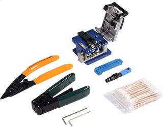 FTTH Splicing Splice LWL Abisolierwerkzeug Kit mit Fibre Cleaver LWL Abisolierwerkzeug Fibre Coating Stripper Cutting Guider