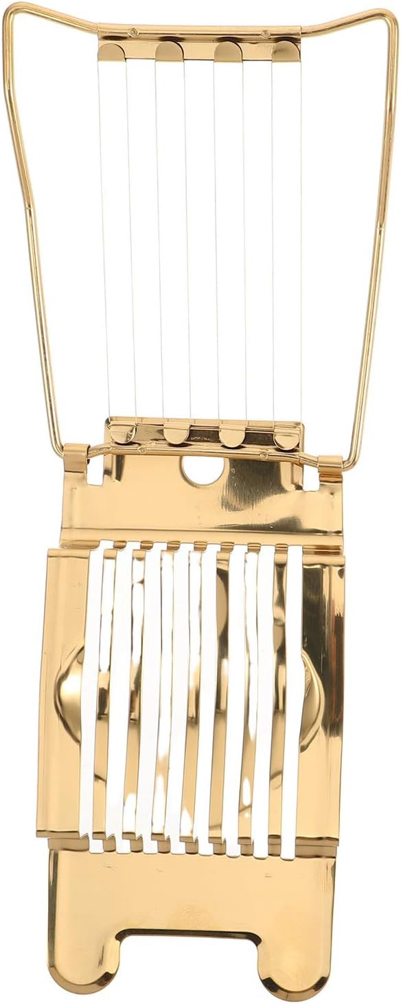 Eierschneider aus Edelstahl für Küche, Goldfarbenes Schneidegerät