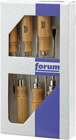 Forum Forum Schraubendreher-Satz Holz, 5-teilig Schlitz 3,5-9 mm (Holzgriff Schraubenzieher Schraubendreher Schraubendreh Schraubendreherset)