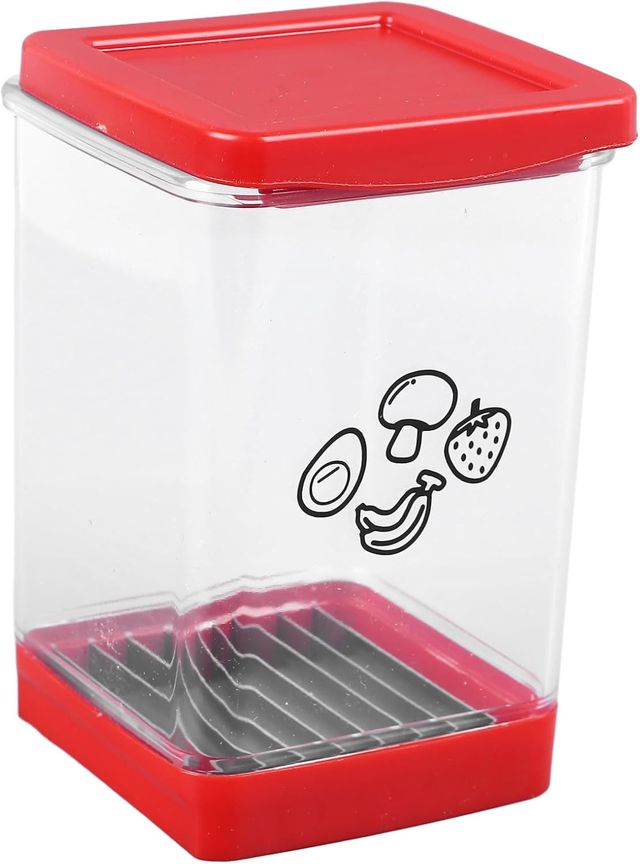 Obstscheibenbecher, tragbarer multifunktionaler Erdbeerschneider mit Druckplatte für Gemüseeier, Banane, Traube, Gurke, abnehmbarer Eierschneider